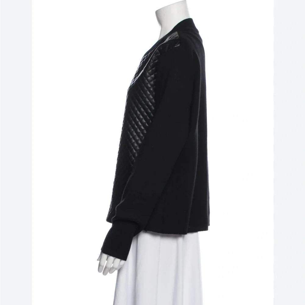 Cynthia Rowley MED Faux Leather front blazer NWT